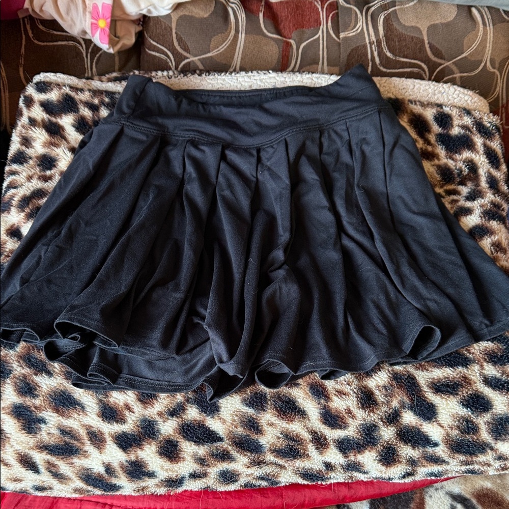 Black Pleated Skort